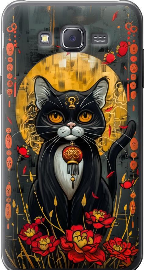 Чехол на Samsung Galaxy J7 J700H China Cat (6134t-101-42517) Чехол на Samsung Galaxy J7 J700H China Cat (6134t-101-42517)
