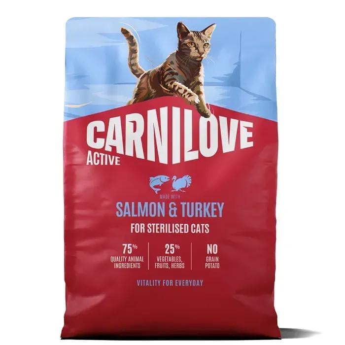 Корм сухий Carnilove Active Salmon &Turkey Sterilised для стерилізованих кішок лосось та індичка 2 кг (173710)