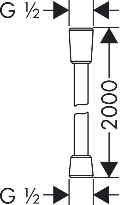 Шланг для душу Hansgrohe ISIFLEX 28274000 силіконовий 2000 мм Хром (111641) - фото 2