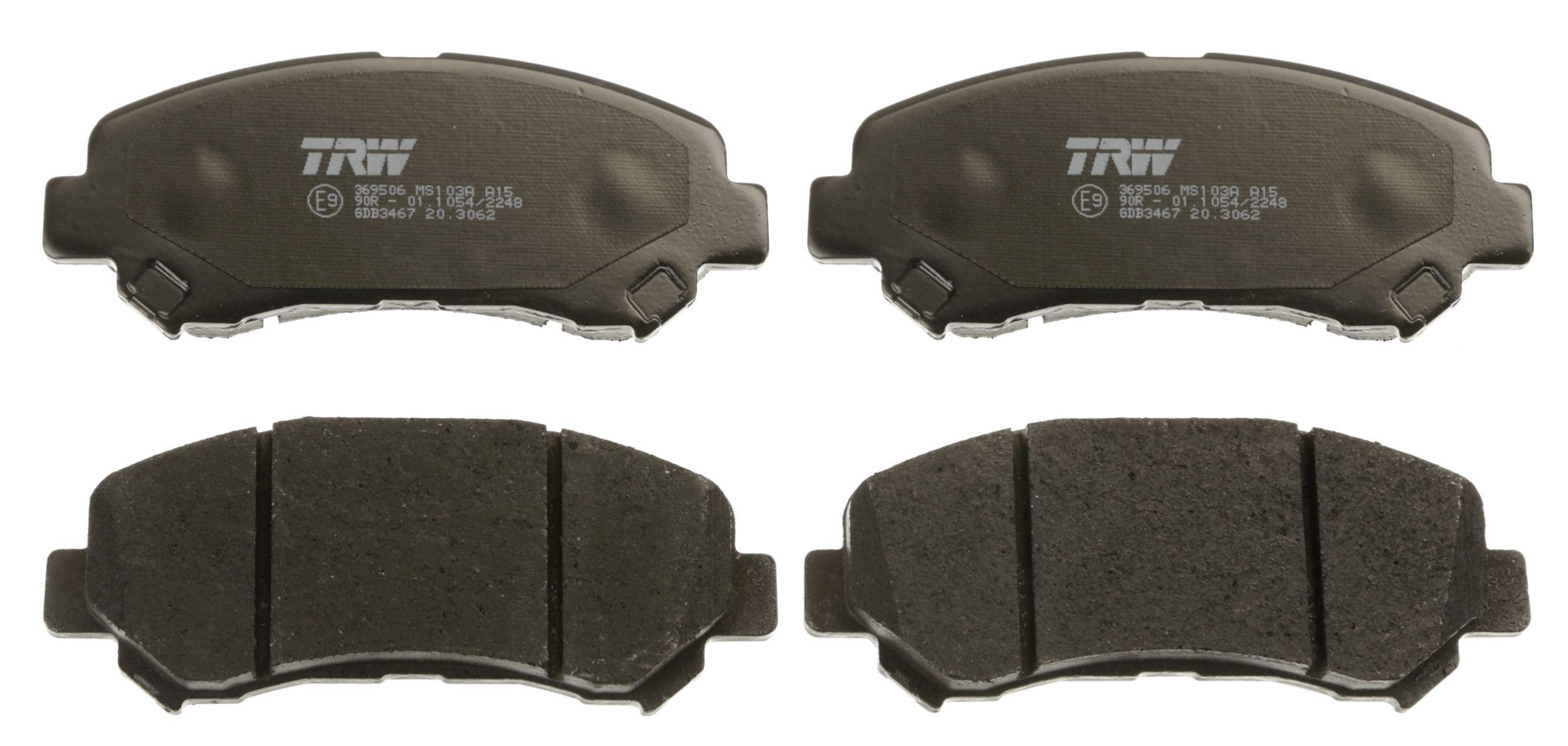 Комплект тормозных накладок дисковый тормоз TRW GDB3467