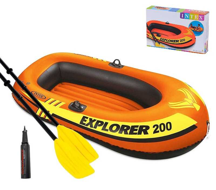 Надувная лодка Intex Explorer 200 двухместная с веслами/насосом 185x94x41 см (58331) Надувная лодка Intex Explorer 200 двухместная с веслами/насосом 185x94x41 см (58331)