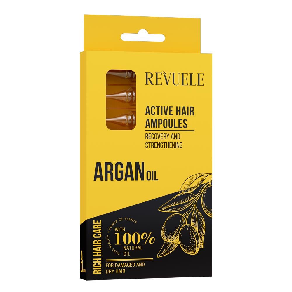 Активные ампулы для волос Revuele HAIR CARE с аргановым маслом 8x5 мл (5060565104617)