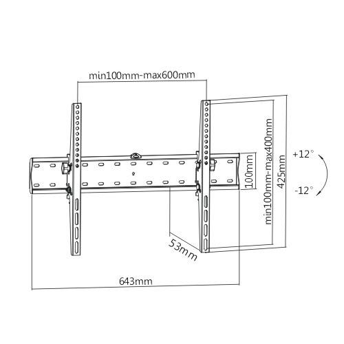 Кронштейн для телевізора Brateck KL21G-46T (21208544) - фото 3