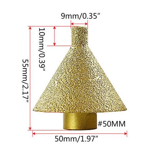 Фреза алмазна конусна для дриля по кераміці/граніту 9-50 мм M10 Gold (927091) - фото 5 Фреза алмазна конусна для дриля по кераміці/граніту 9-50 мм M10 Gold (927091) - фото 5