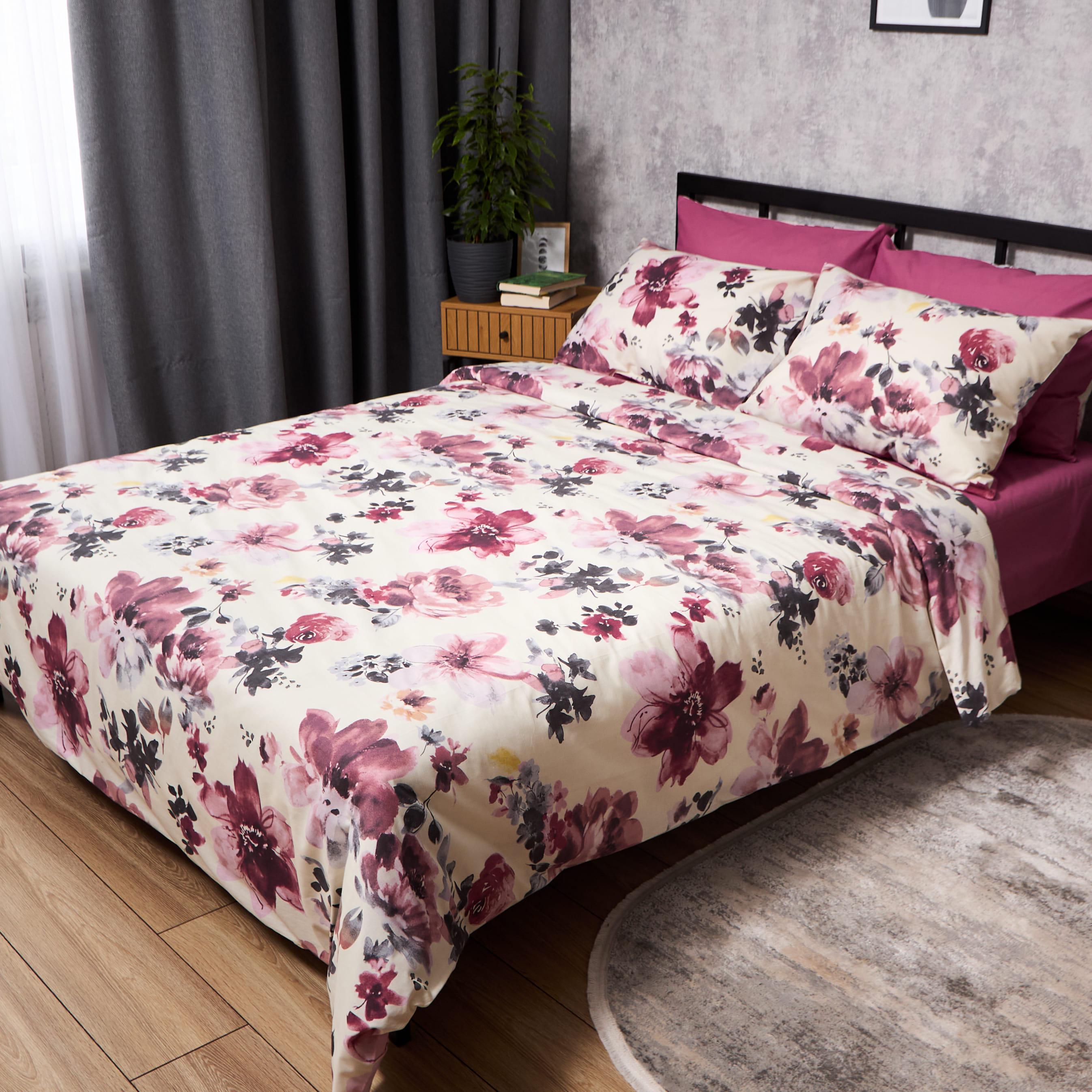 Комплект постельного белья Moon&Star Бязь Gold Люкс Floral Muse полуторный 143х210 см наволочки 2 шт. (MS-820010832)