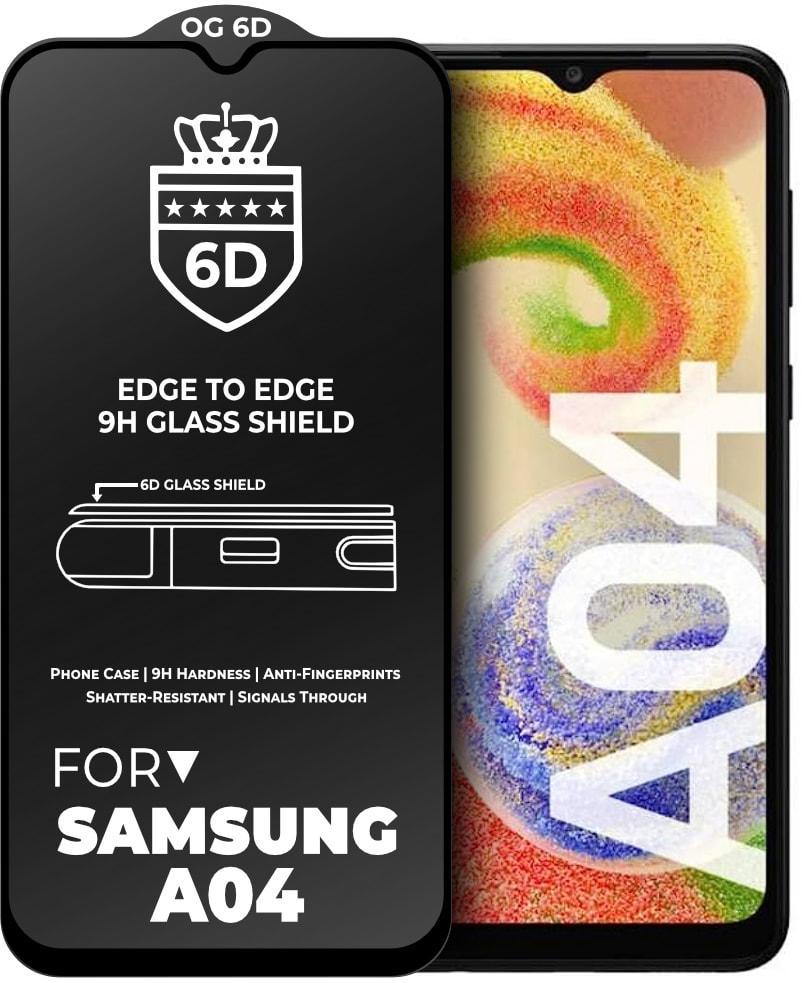 Защитное стекло 6D для Samsung A04 противоударное