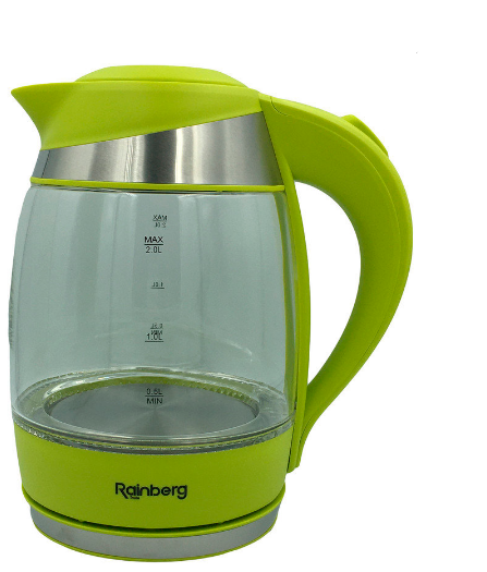 Чайник електричний Rainberg RB-707 скляний 2 л 1850-2200 W Чайник електричний Rainberg RB-707 скляний 2 л 1850-2200 W