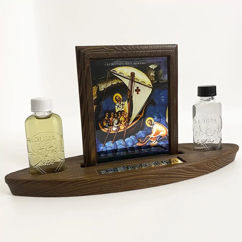 Икона Святой Николай Спаситель на подставке (ФР-00008480)