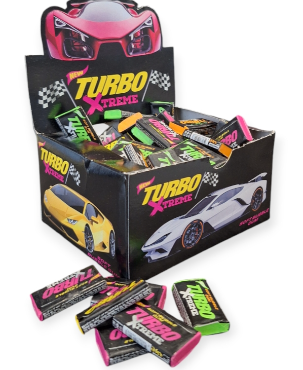 Жевательная резинка детская Turbo с изображениями автомобилей 100 шт. (1344878705)