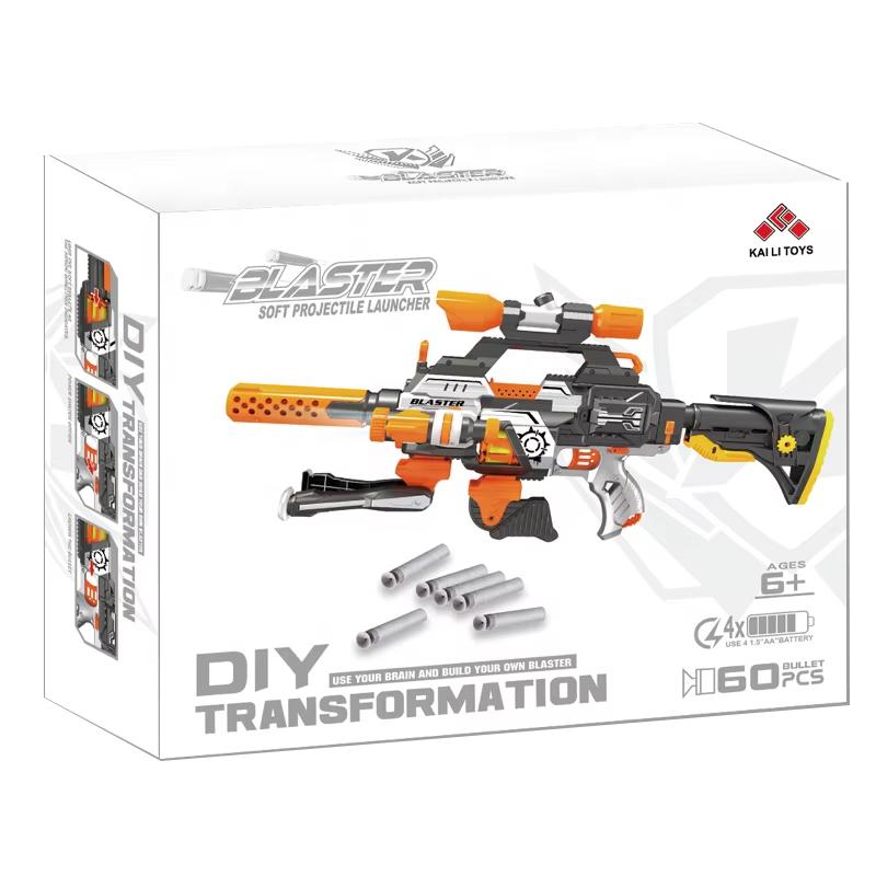 Бластер игровой с мягкими шарами 12 аксессуаров 60 патронов - фото 3