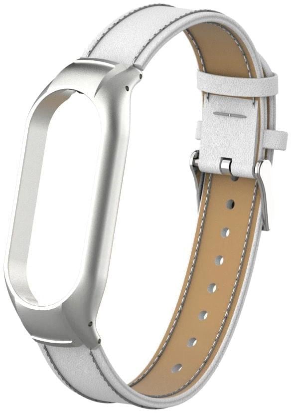 Браслет кожаный Uniset для Mi Band 7 White (34615-29) Браслет кожаный Uniset для Mi Band 7 White (34615-29)