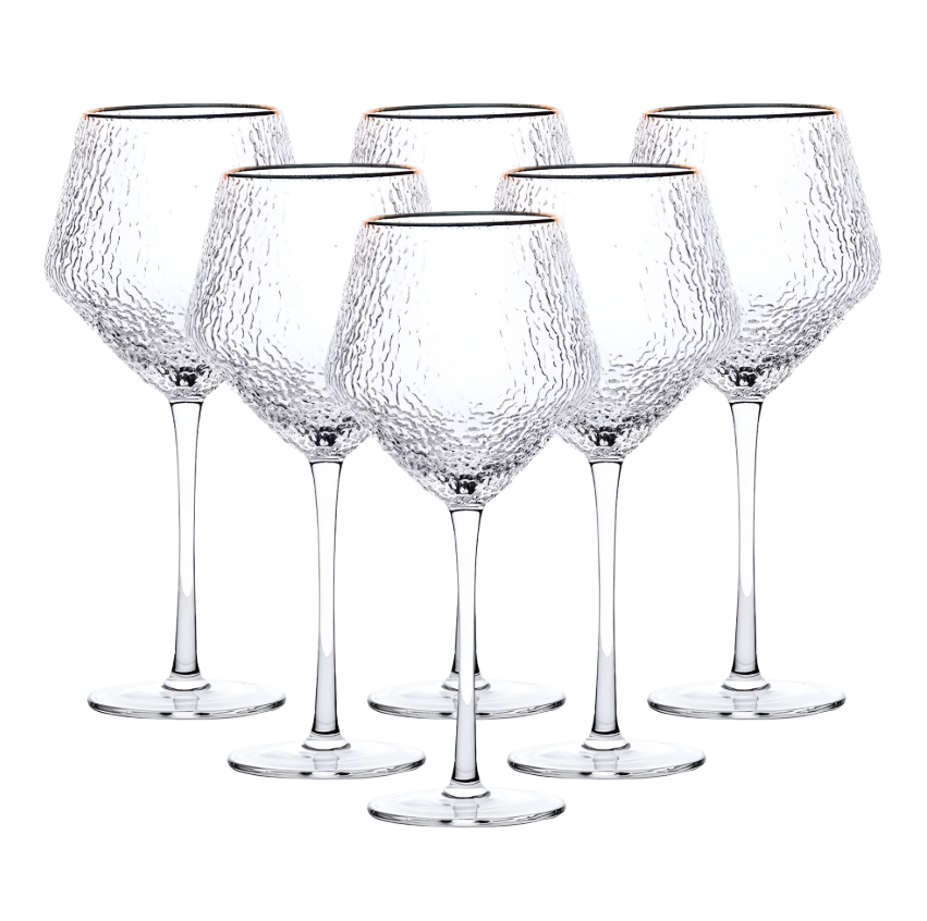 Набор бокалов для вина Stunning 6 шт. по 600 мл Прозрачный/Золотой