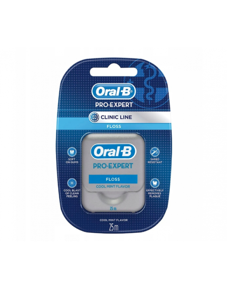 Лента стоматологическая Oral-B Pro-Expert Clinic-Line Floss со вкусом мяты 25 м (30206)