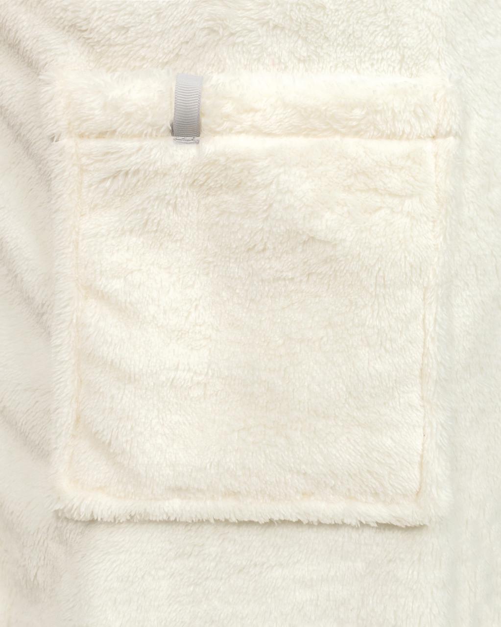 Халат женский махровый длинный Батал Кремовый/Коричневый (2163797375) - фото 4 Халат женский махровый длинный Батал Кремовый/Коричневый (2163797375) - фото 4