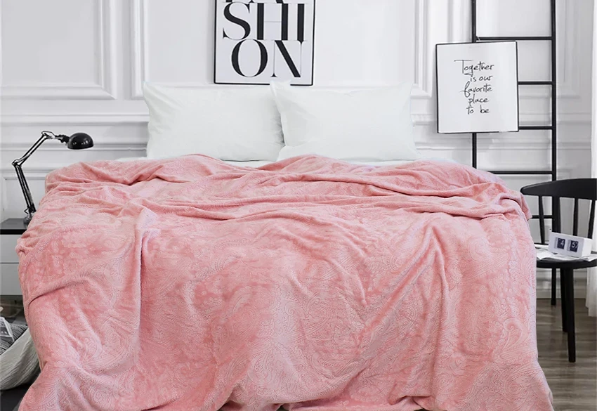 Плед велсофт TAG Tekstil тиснення JH002 200x220 см (1816) - фото 1