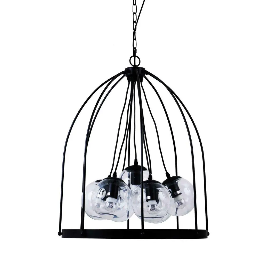 Люстра Sirius с плафоном под семь ламп Е27 Черный (YG 16629-7P) Люстра Sirius с плафоном под семь ламп Е27 Черный (YG 16629-7P)