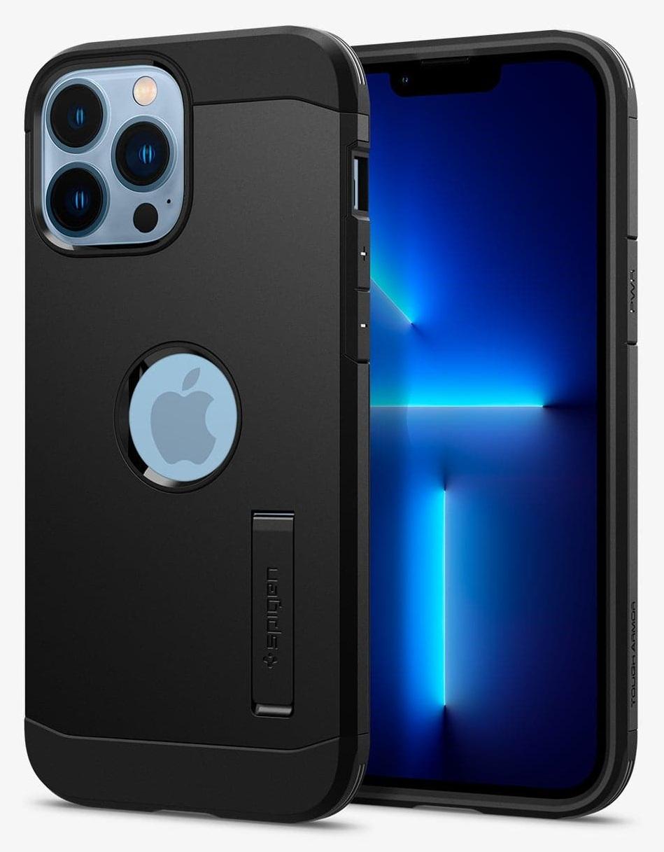 Чехол противоударный с подставкой Spigen Tough Armor для Iphone 13 Pro Max (6.7") Black