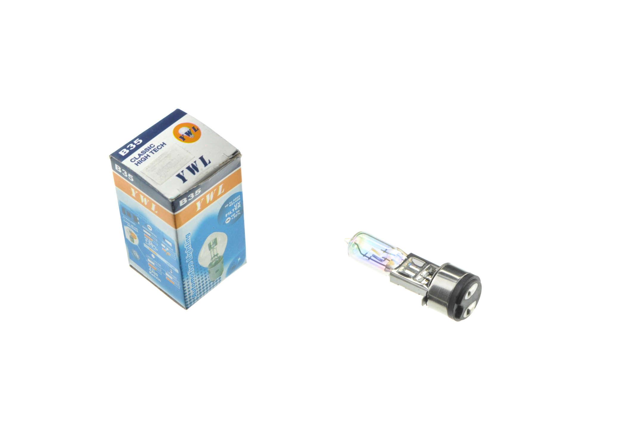 Лампа YWL BA20D 2PIN 12V 35W/35W Райдужний (L-187)