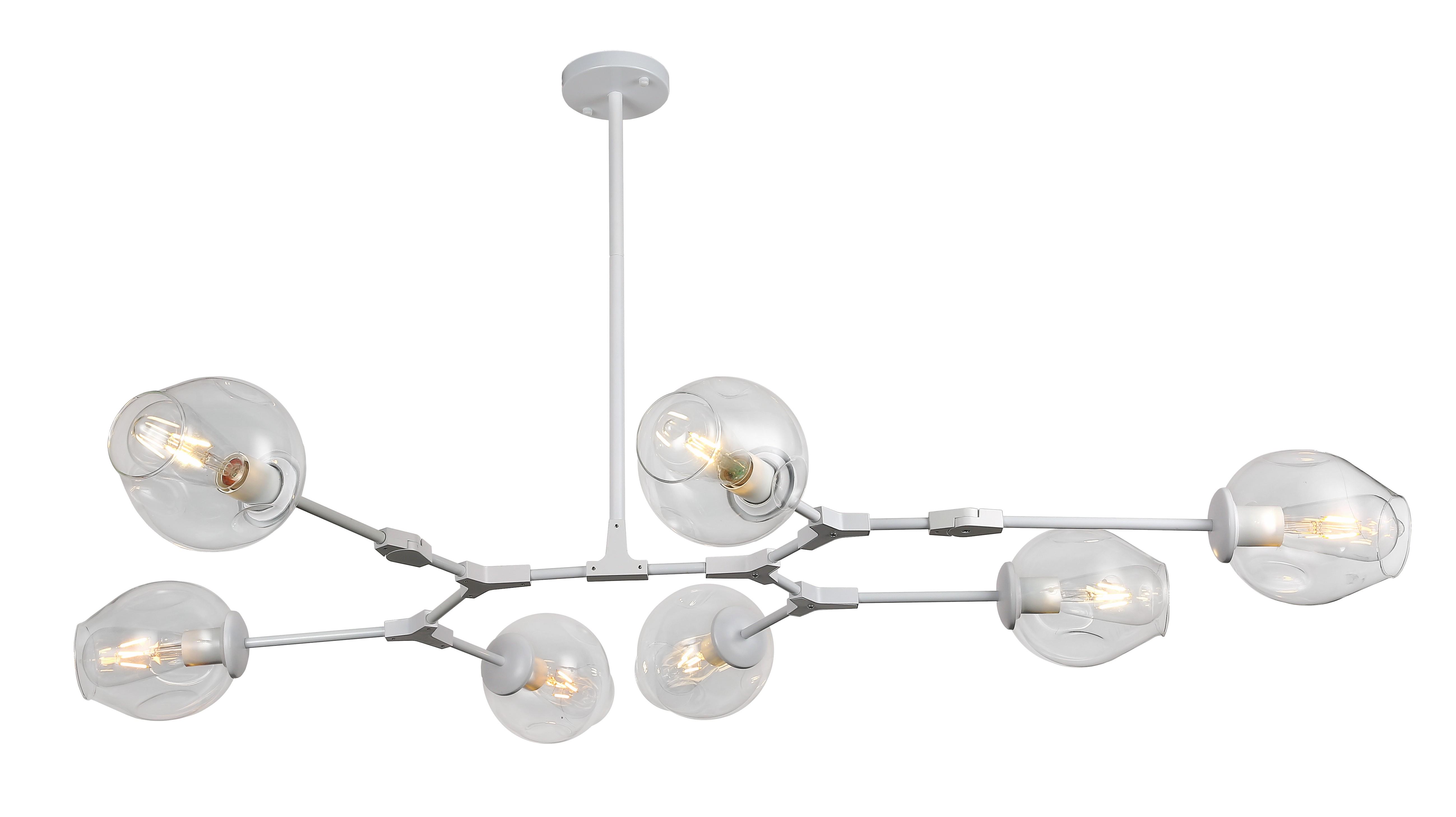 Люстра на 7 молекул Білий (52-L7731-7 WH+CL)