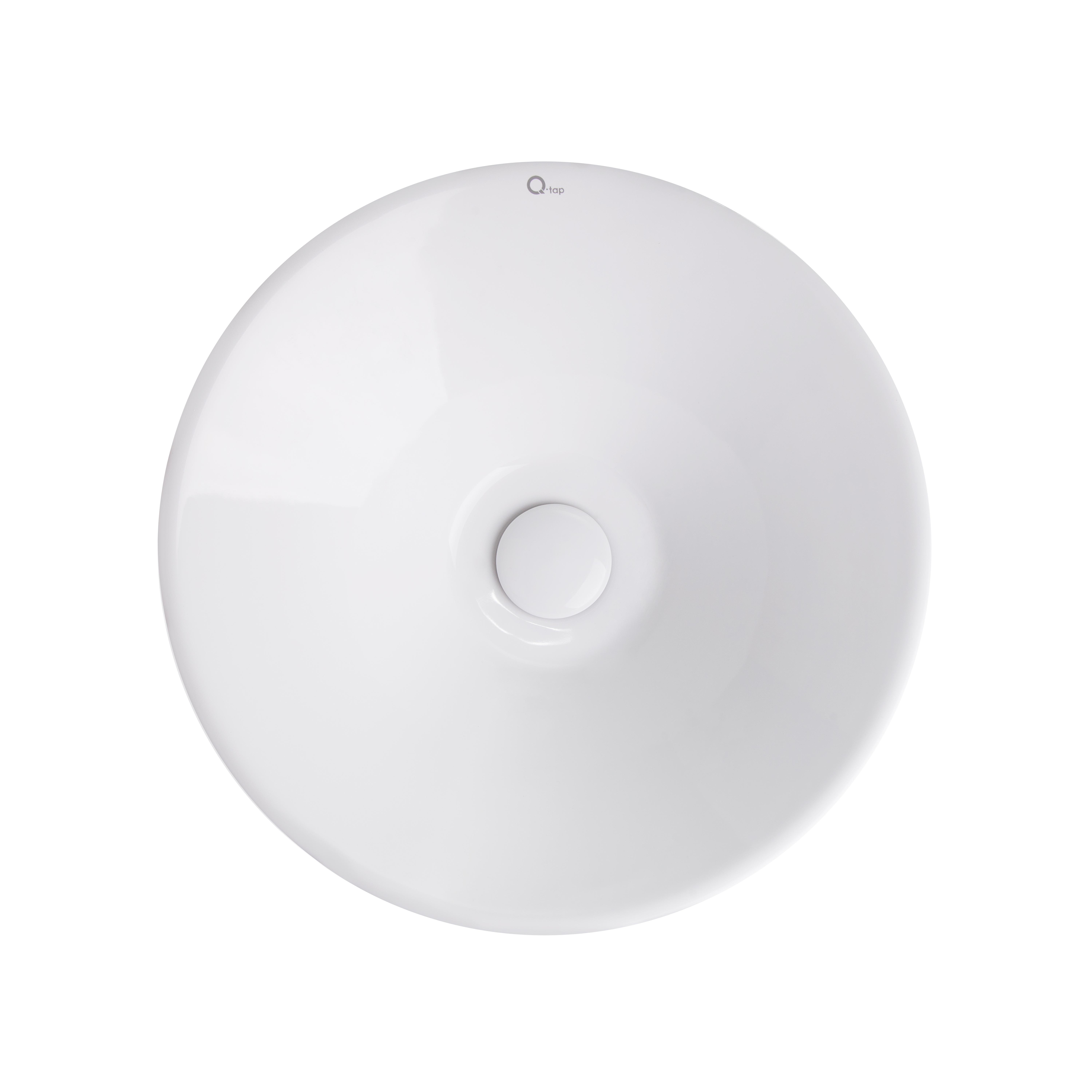 Раковина-чаша Qtap Amazon 425х425х155 QT0211K70W с донным клапаном White