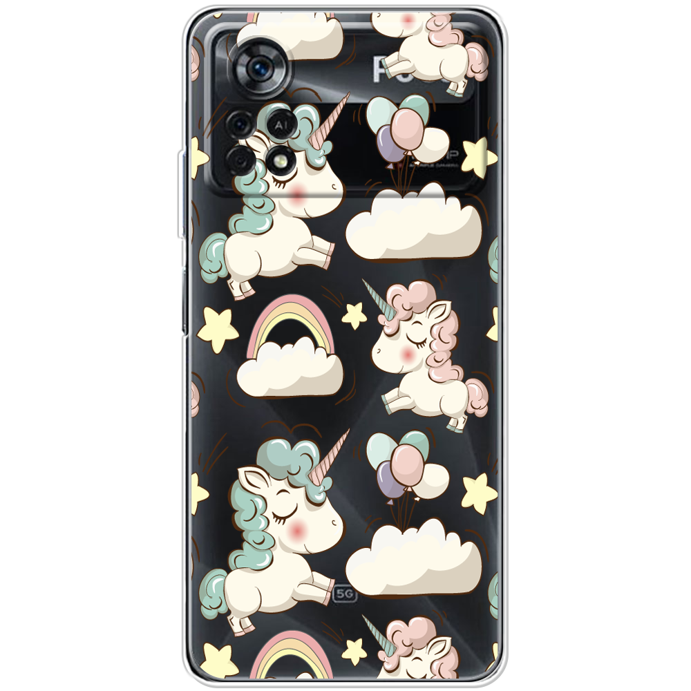 Чехол BoxFace Xiaomi Poco X4 Pro 5G Unicorns Прозрачный силикон (44305-cc2-44305)