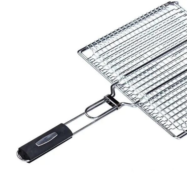 Решітка для гриля та барбекю Grill з нержавіючої сталі плоска 30х30 см (HP454) - фото 5