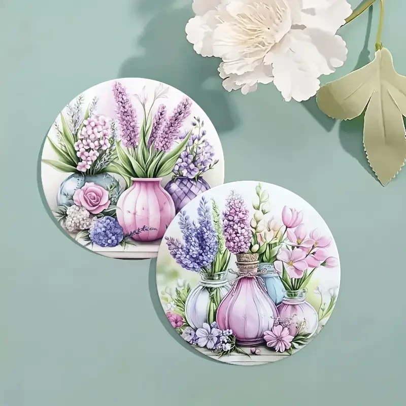 Набор деревянных подставок под чашки Цветы в вазах 6 шт. - фото 5 Набор деревянных подставок под чашки Цветы в вазах 6 шт. - фото 5