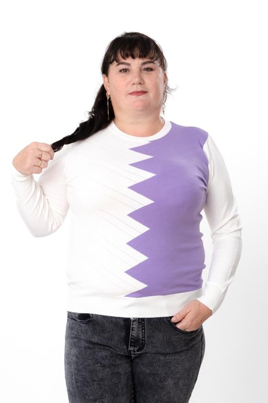 Джемпер утеплений жіночий прямого крою Носи Своє р. 48/50 Білий (18102)