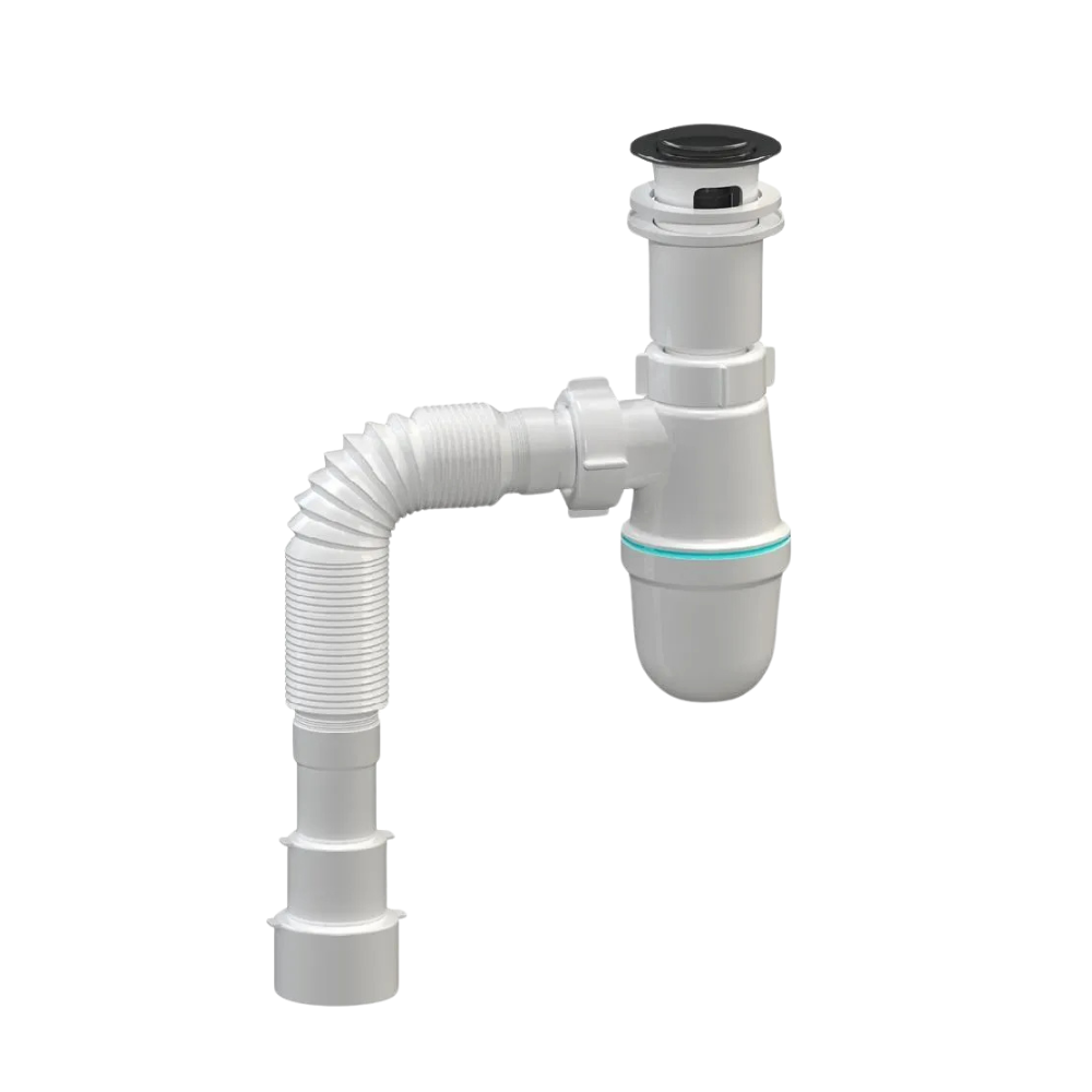 Сифон SoloPlast Т0515 з клік-клак пробкою для мийки та раковини (2519282019)