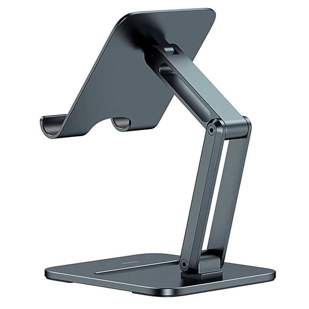 Держатель для мобильного BASEUS Desktop Biaxial Foldable Metal Stand for Tablets Grey (LUSZ000113) - фото 4 Держатель для мобильного BASEUS Desktop Biaxial Foldable Metal Stand for Tablets Grey (LUSZ000113) - фото 4