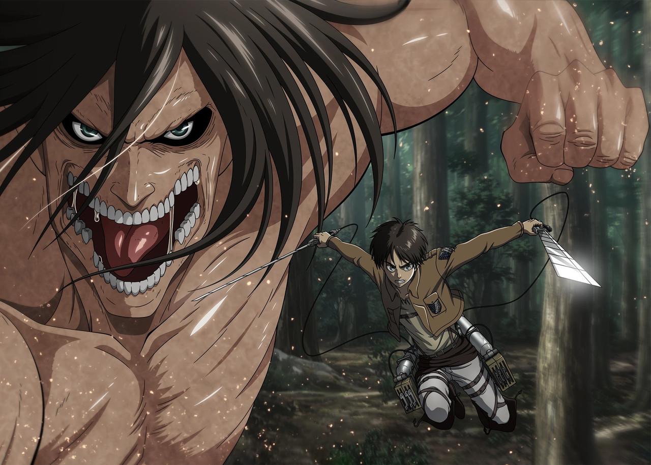 ᐉ Картина постер Gee! Attack on Titan Атака титанов Эрен и Титан 60x40 см  AT 09.047 • Купить в Киеве, Украине • Лучшая цена в Эпицентр