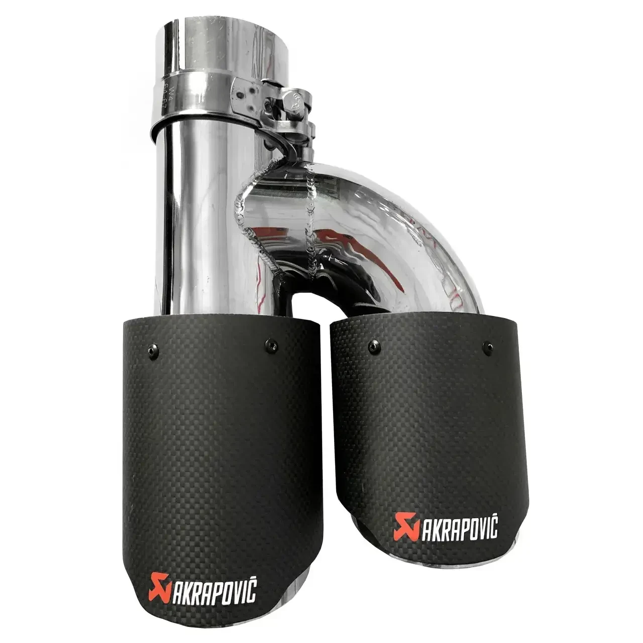 Насадки AKRAPOVIC на глушник подвійна матова 5-серія 64-67 мм 89 мм (20376039) - фото 3