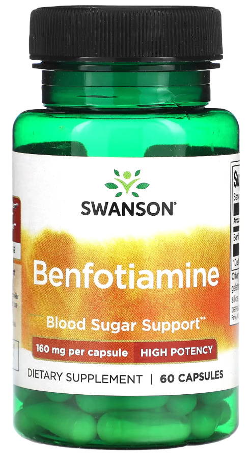 Бенфотиамин Swanson Benfotiamine Hight Potency 160 мг 60 капсул Бенфотиамин Swanson Benfotiamine Hight Potency 160 мг 60 капсул