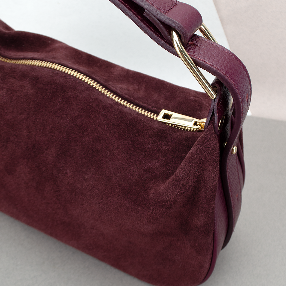 Сумка женская замшевая Virginia Conti 03800 Винный (2423697264) - фото 4 Сумка женская замшевая Virginia Conti 03800 Винный (2423697264) - фото 4