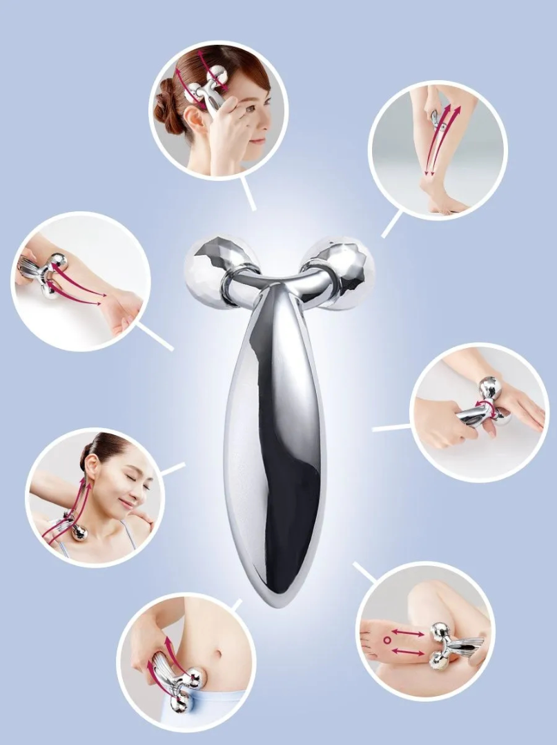 Массажер роликовый 3D XC206 ручной для лица и тела (UMASS-09) - фото 5 Массажер роликовый 3D XC206 ручной для лица и тела (UMASS-09) - фото 5