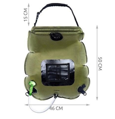 Душ туристичний із вбудованим термометром 20 л Темно-зелений - фото 2