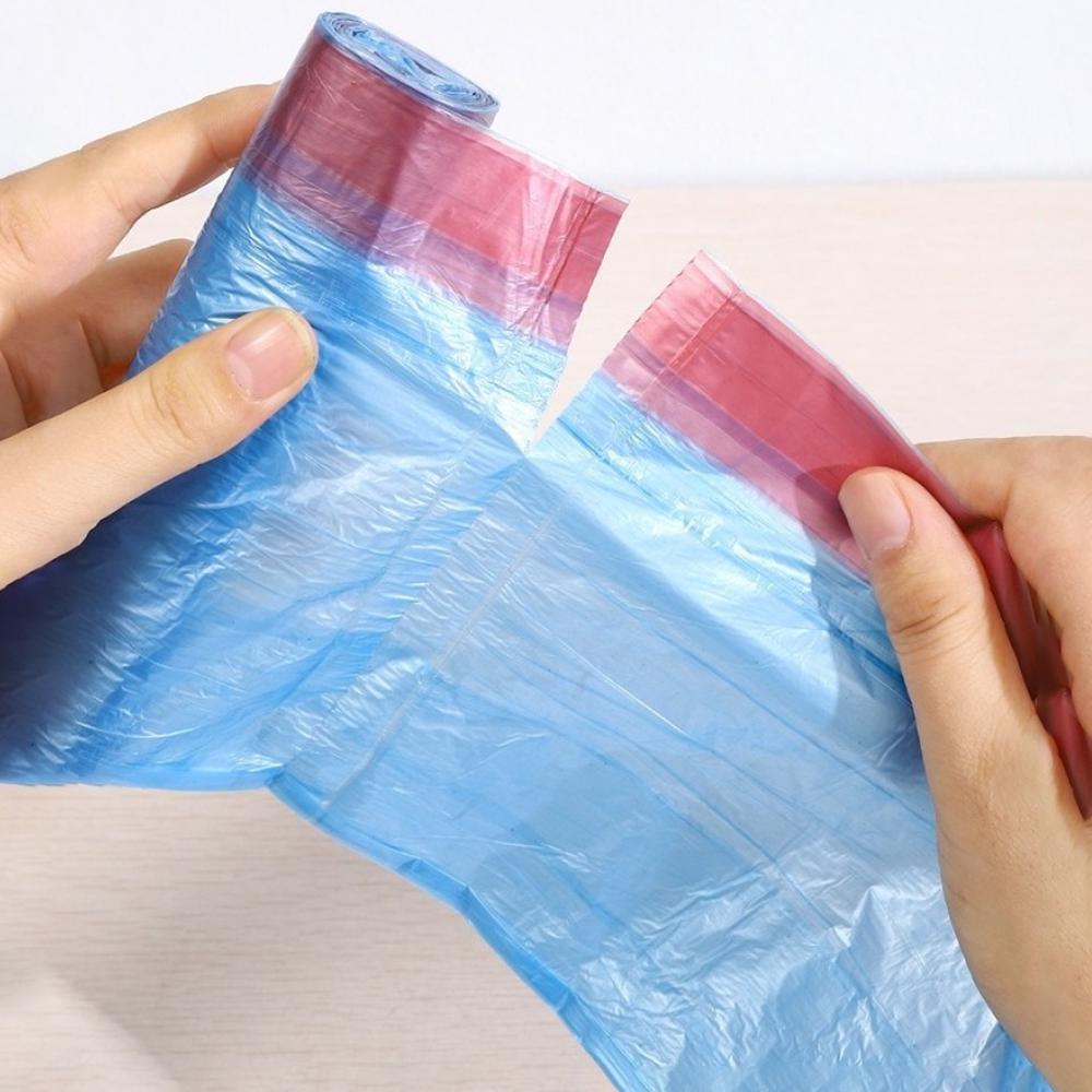 Набор полиэтиленовых пакетов для мусора с ручками на 20 л 5 рулонов по 13 шт. Мультиколор - фото 3