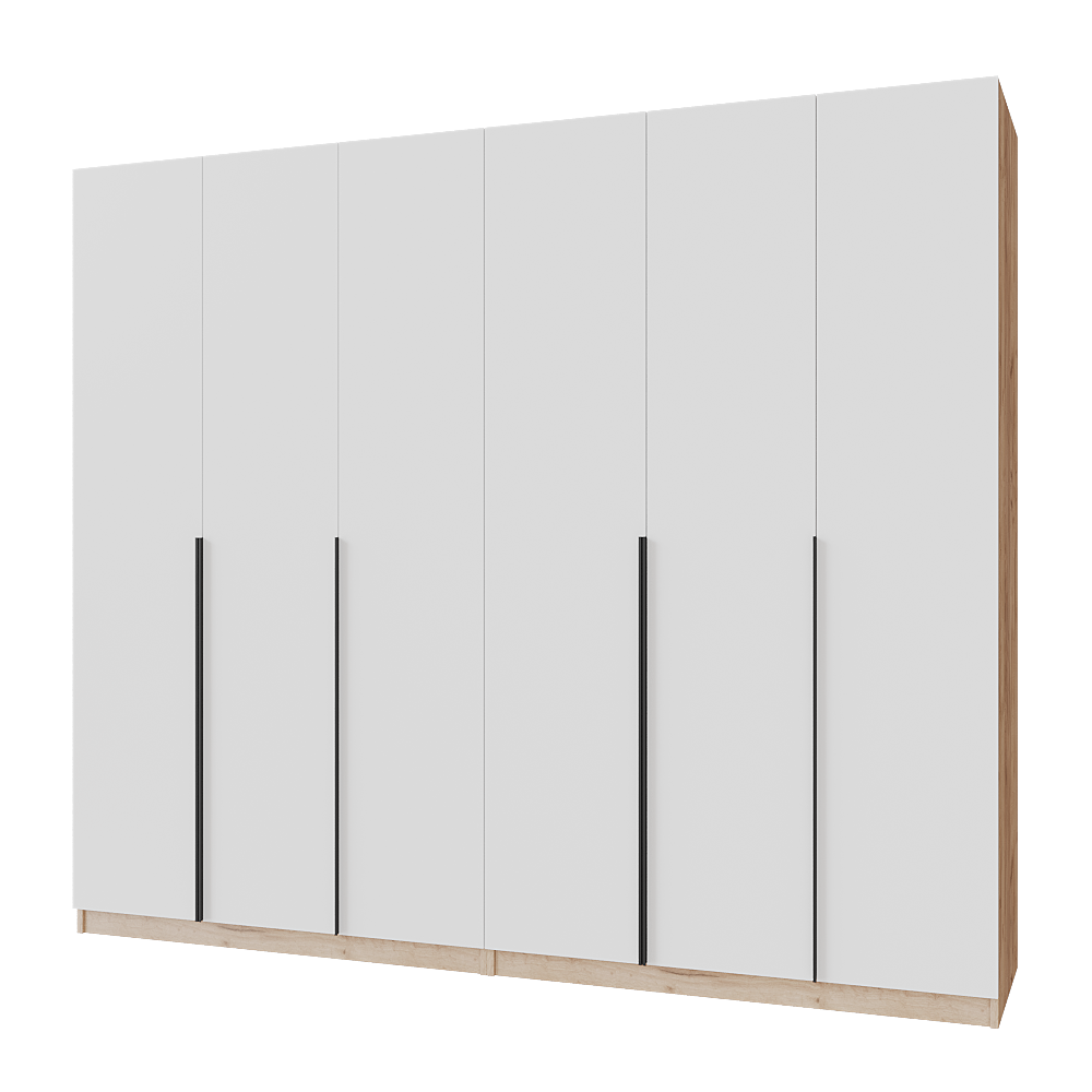 Шкаф распашной с тумбой Меблітренд Чиназес ЧиТ-2400 2400х500х2050 мм Дуб крафт золотой/Белый (27287258)