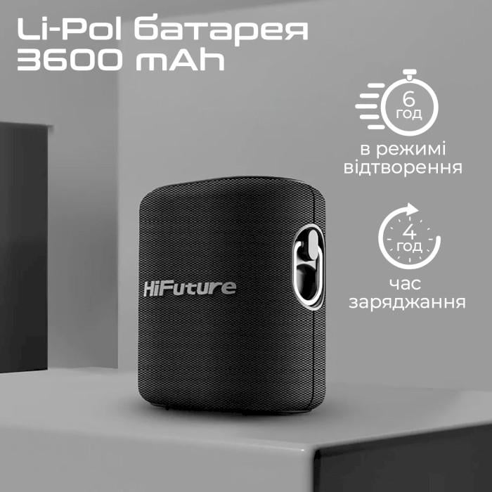 Портативная колонка HiFuture Vocalist 100 25W Bluetooth 5.0 3600 mAh Black (vocalist100.black) - фото 4