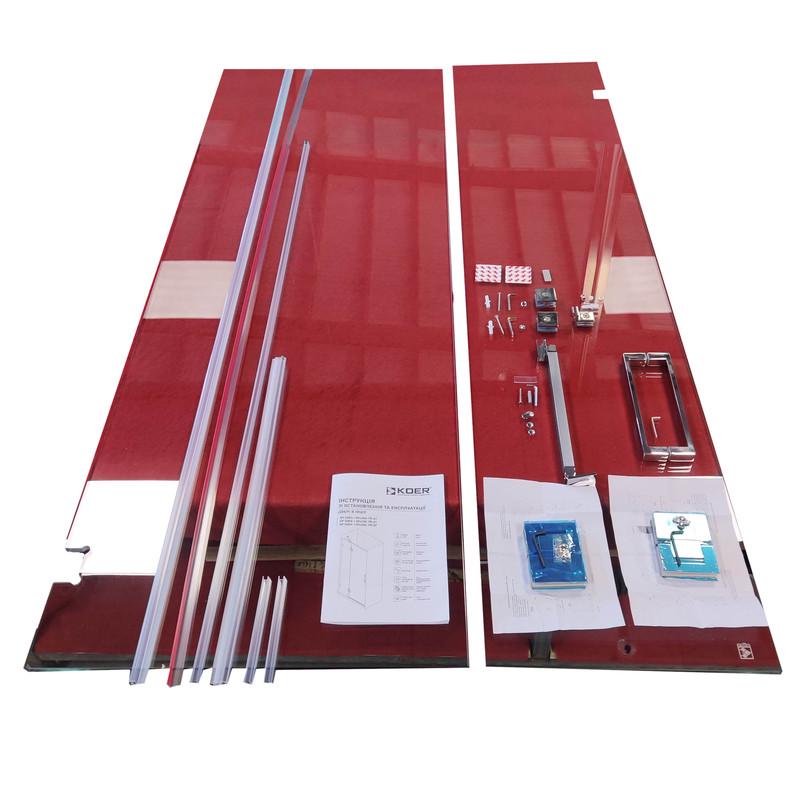 Душевая дверь в нишу KOER SR SD04-120x200-TR-01 прозрачное стекло Easy Clean 10 мм Хром (KR5387) - фото 7 Душевая дверь в нишу KOER SR SD04-120x200-TR-01 прозрачное стекло Easy Clean 10 мм Хром (KR5387) - фото 7