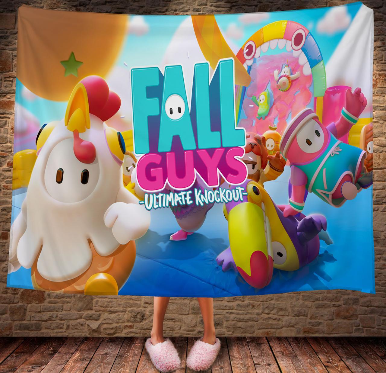 Плед с 3D принтом Fall Guys Ultimate Knockout 150х200 см (epi_0352)