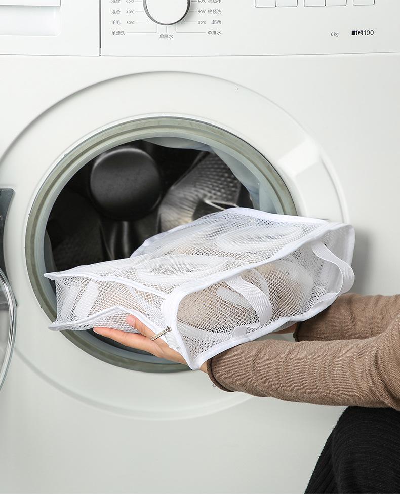 Сітка-мішок R9361 для прання взуття та одягу в пральній машині розмір 28х24,5х8 см Білий - фото 10