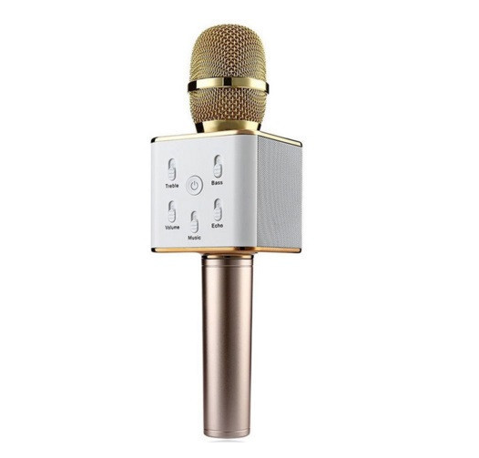 Мікрофон бездротового Bluetooth із вбудованими динаміками USB Q7 UTM Gold