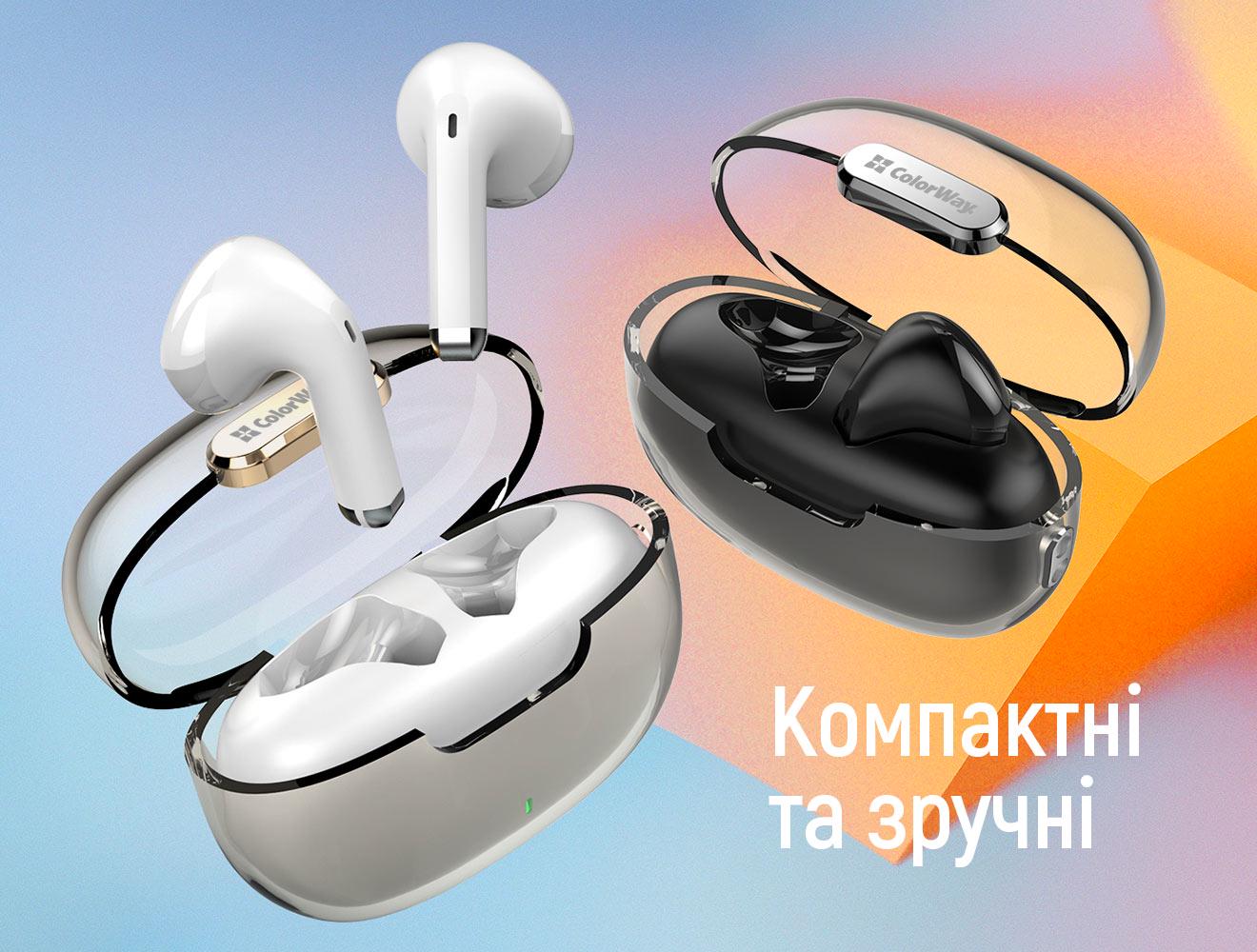 Навушники СolorWay Slim TWS-2 Earbuds Black (CW-TWS2BK) - фото 12