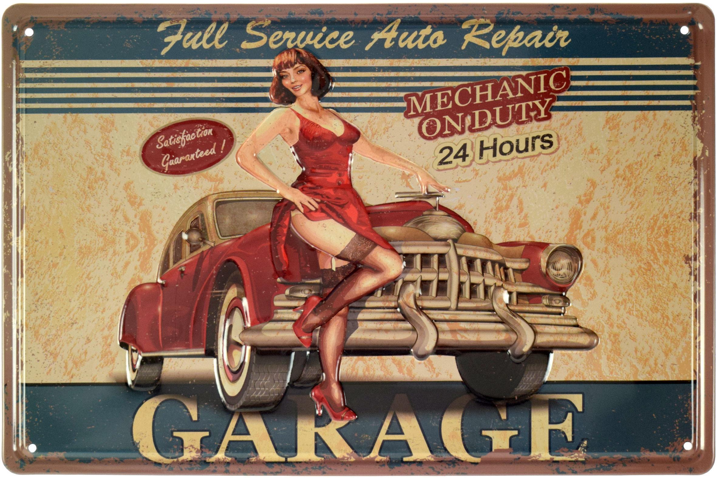 Табличка металлическая Гараж Полный Сервис/Garage Full Service 20x30 см