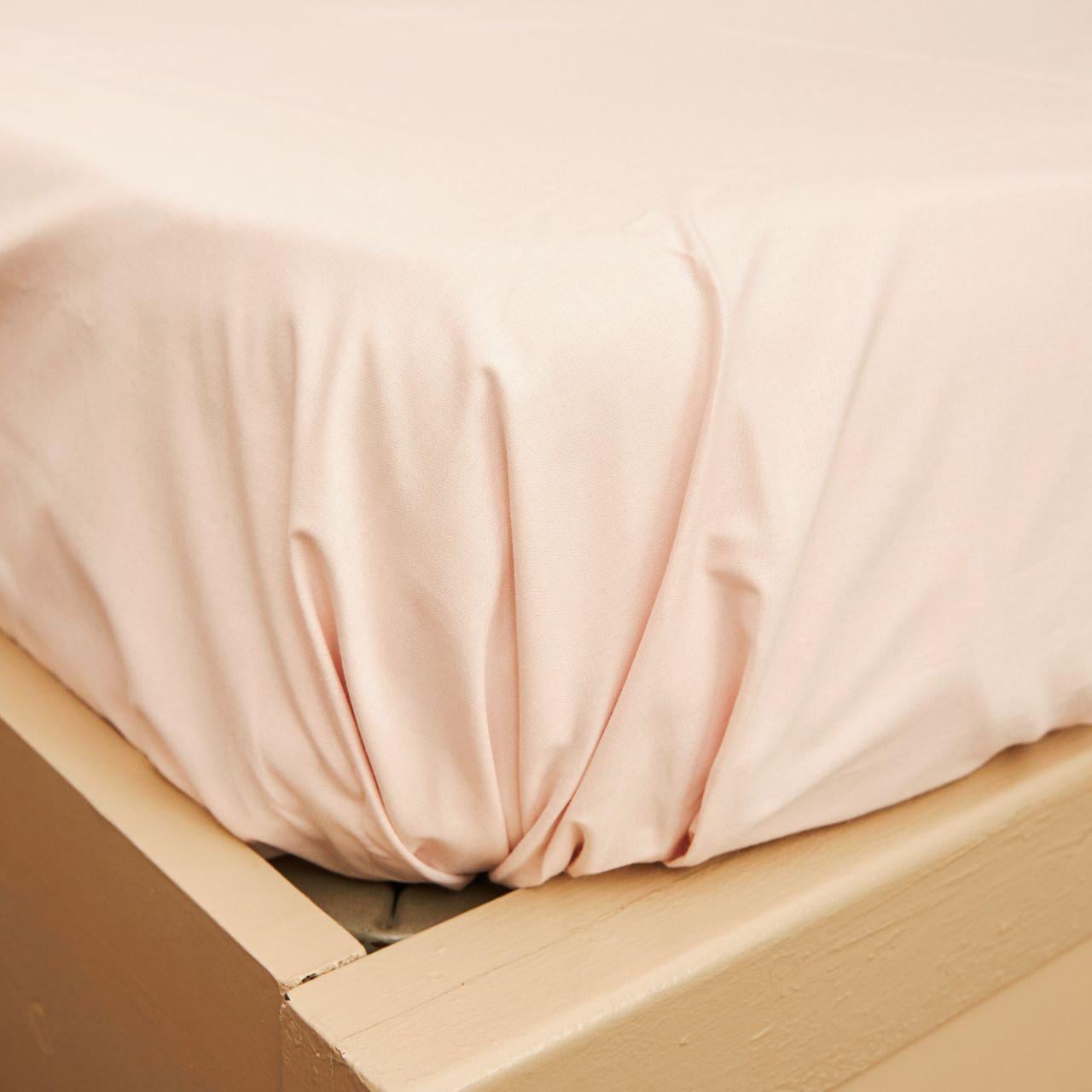 Простынь на резинке ранфорс 70х190х10 см Shine Creamy (8016277)