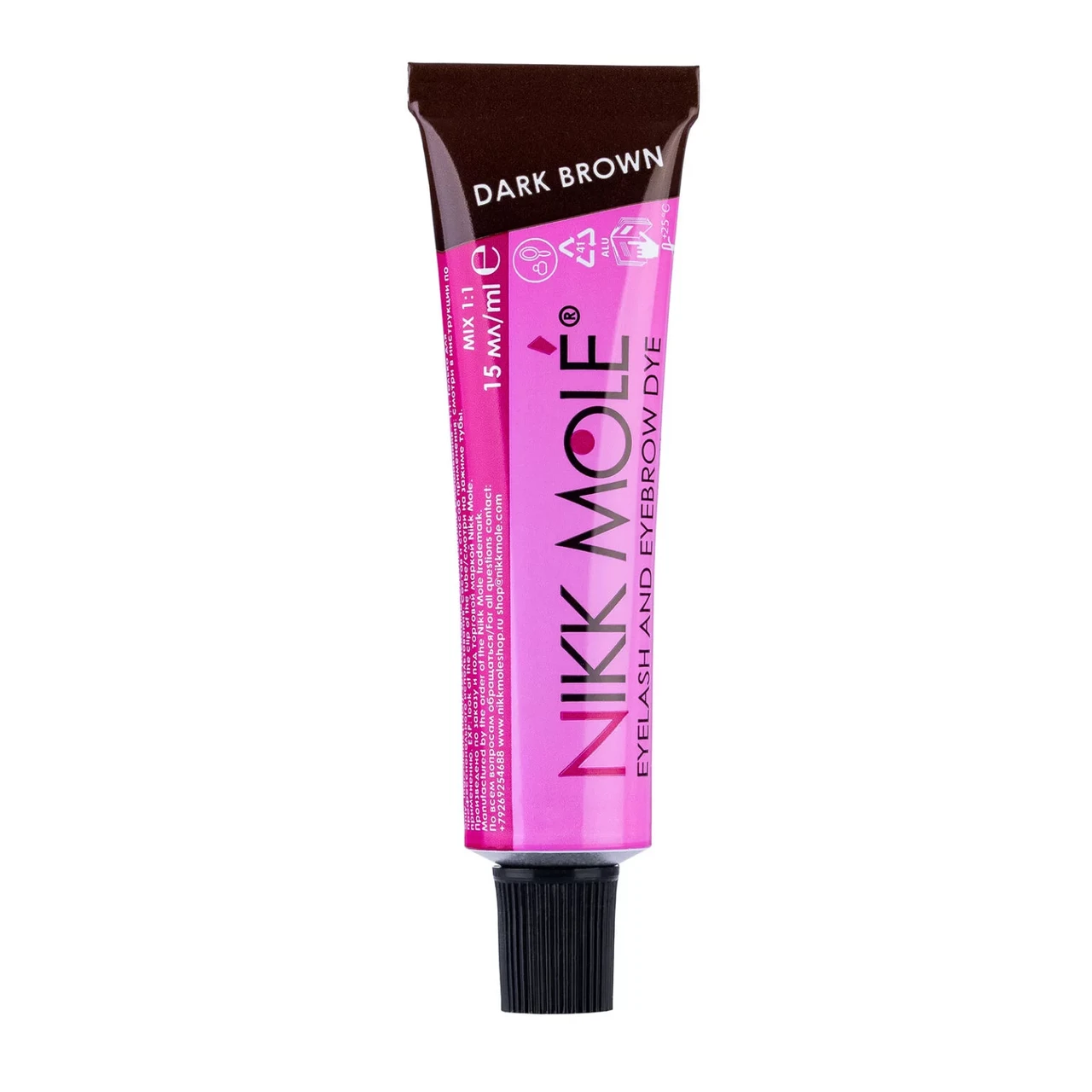 Краска для бровей и ресниц Nikk Mole 15 мл Dark Brown (011021)