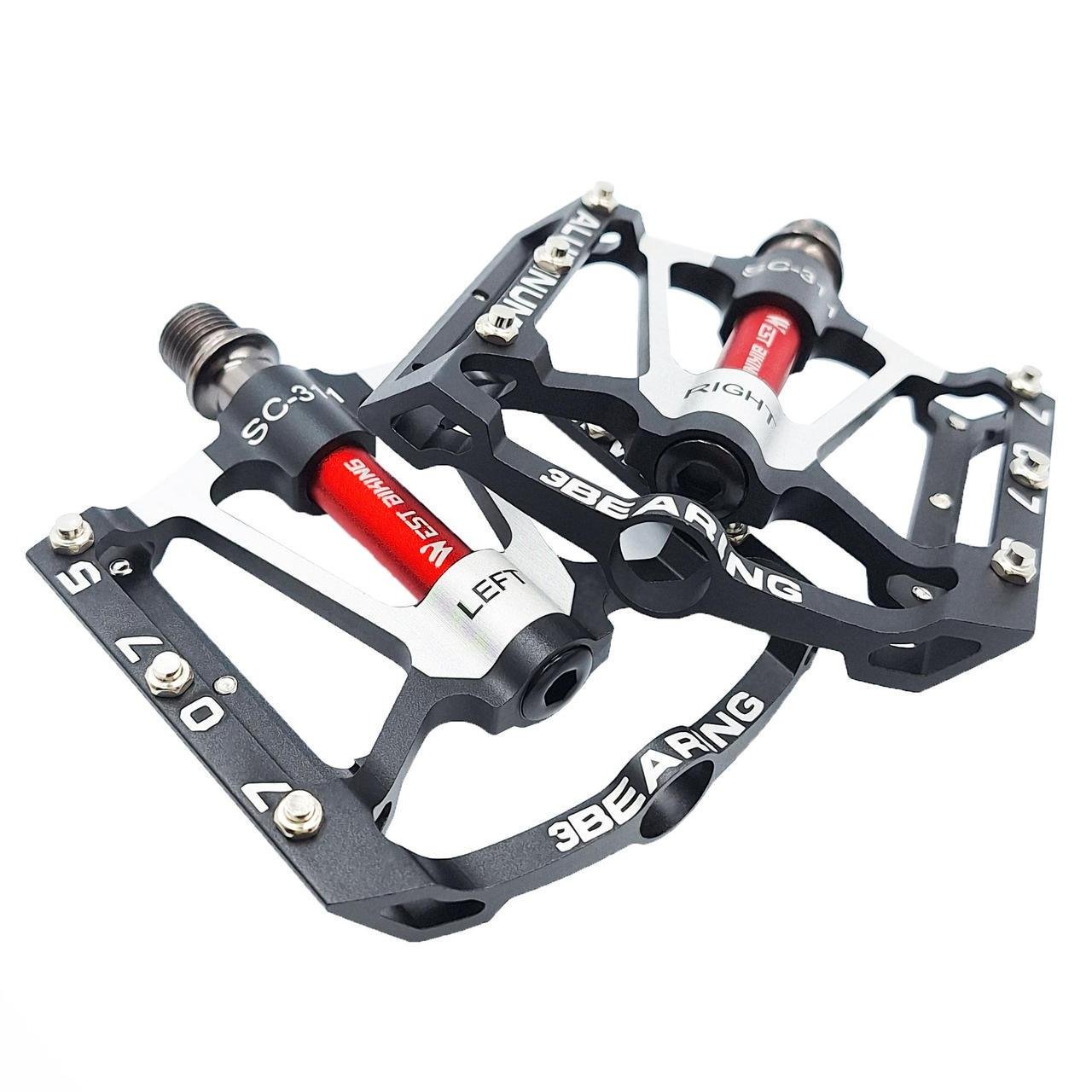 Педали велосипедные алюминиевые West Bsking YP0802083 на промподшипниках Черный (G0000968) - фото 3 Педали велосипедные алюминиевые West Bsking YP0802083 на промподшипниках Черный (G0000968) - фото 3