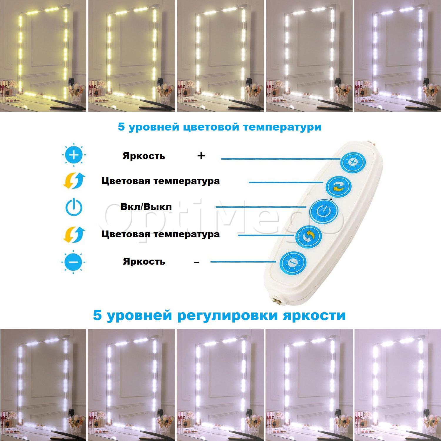 Подсветка для зеркала Selfila с регулировкой яркости - фото 3 Подсветка для зеркала Selfila с регулировкой яркости - фото 3