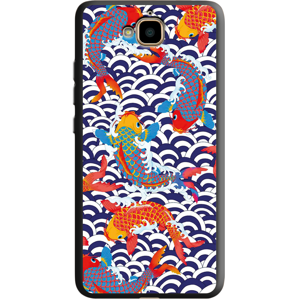 Чехол Boxface Huawei Y6 Pro Koi Fish Черный силикон (25518-up2477-38737)